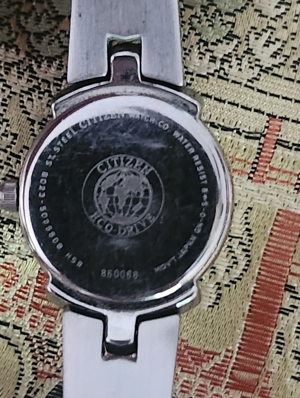 Citizen Eco Drive Silhouette Black Dial Ladies Silver Tone Watch